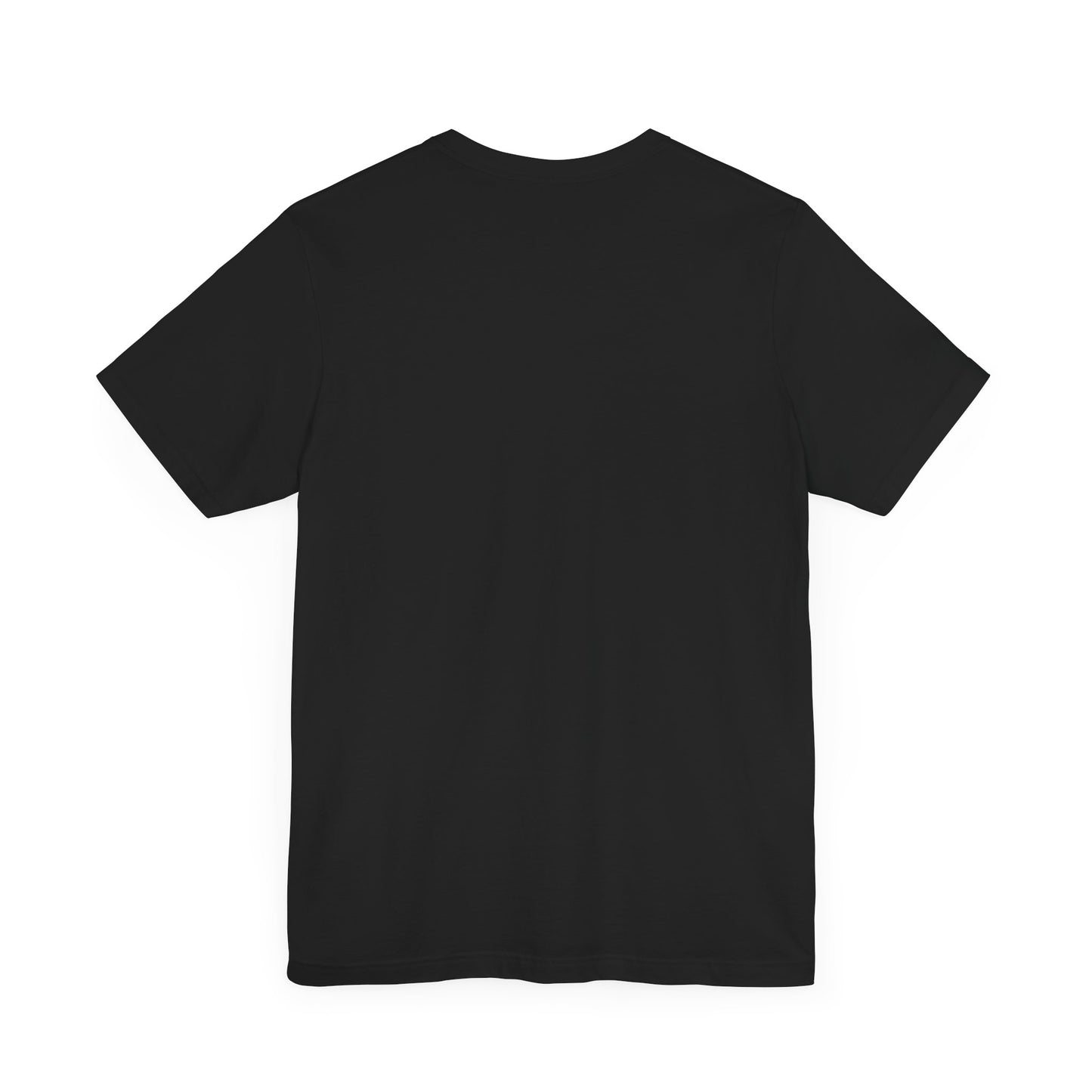 Unisex Jersey Short Sleeve Tee in black featuring a cartoon style Saluki dog galloping.