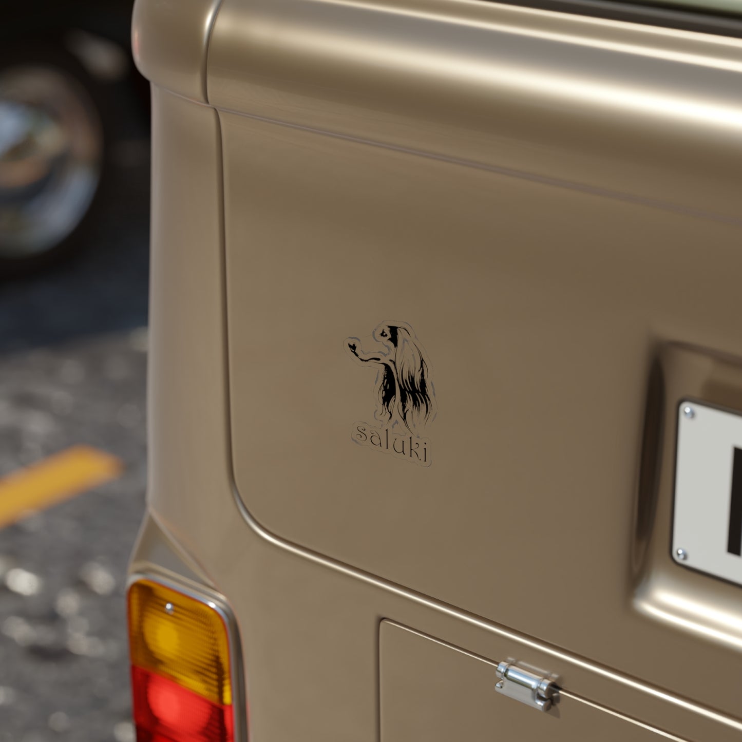 SALUKI DOG VINYL DECAL STICKER - Style 1 - Indoor / Outdoor - Wall - Laptop - Fridge- Window - Car Decal - Bumper (1 Piece).
