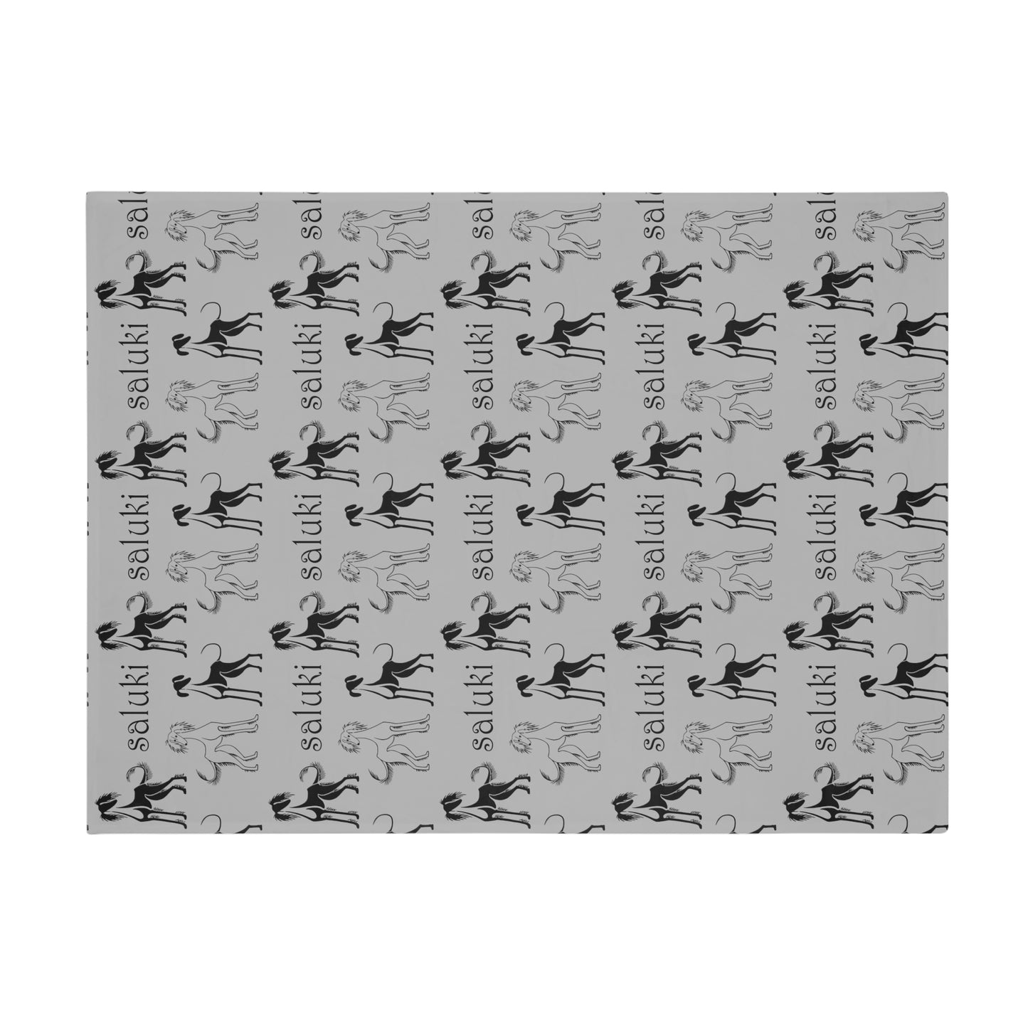 SALUKI Plush Fleece BLANKET 2 - Saluki Art Motif - Style 2 - a perfect warmer.