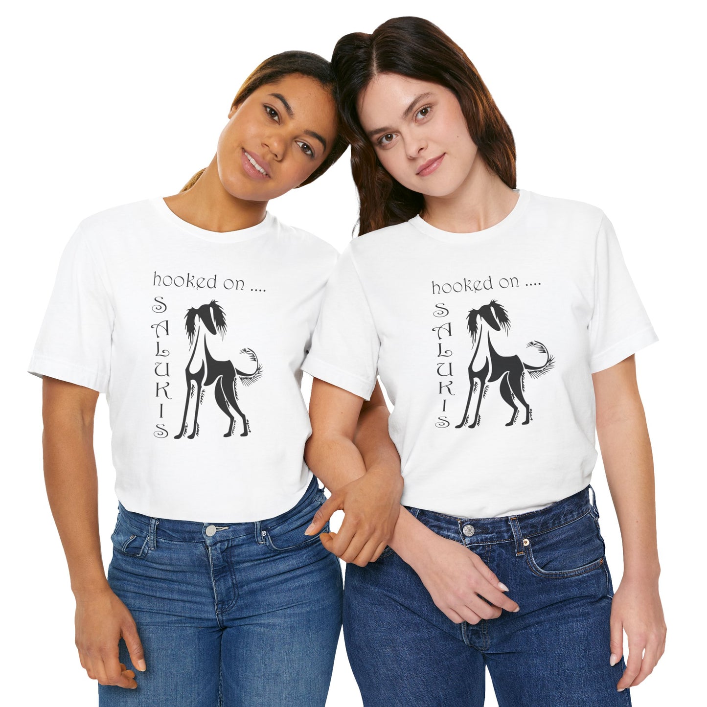 Unisex Jersey Short Sleeve Tee featuring Saluki dog breed motif