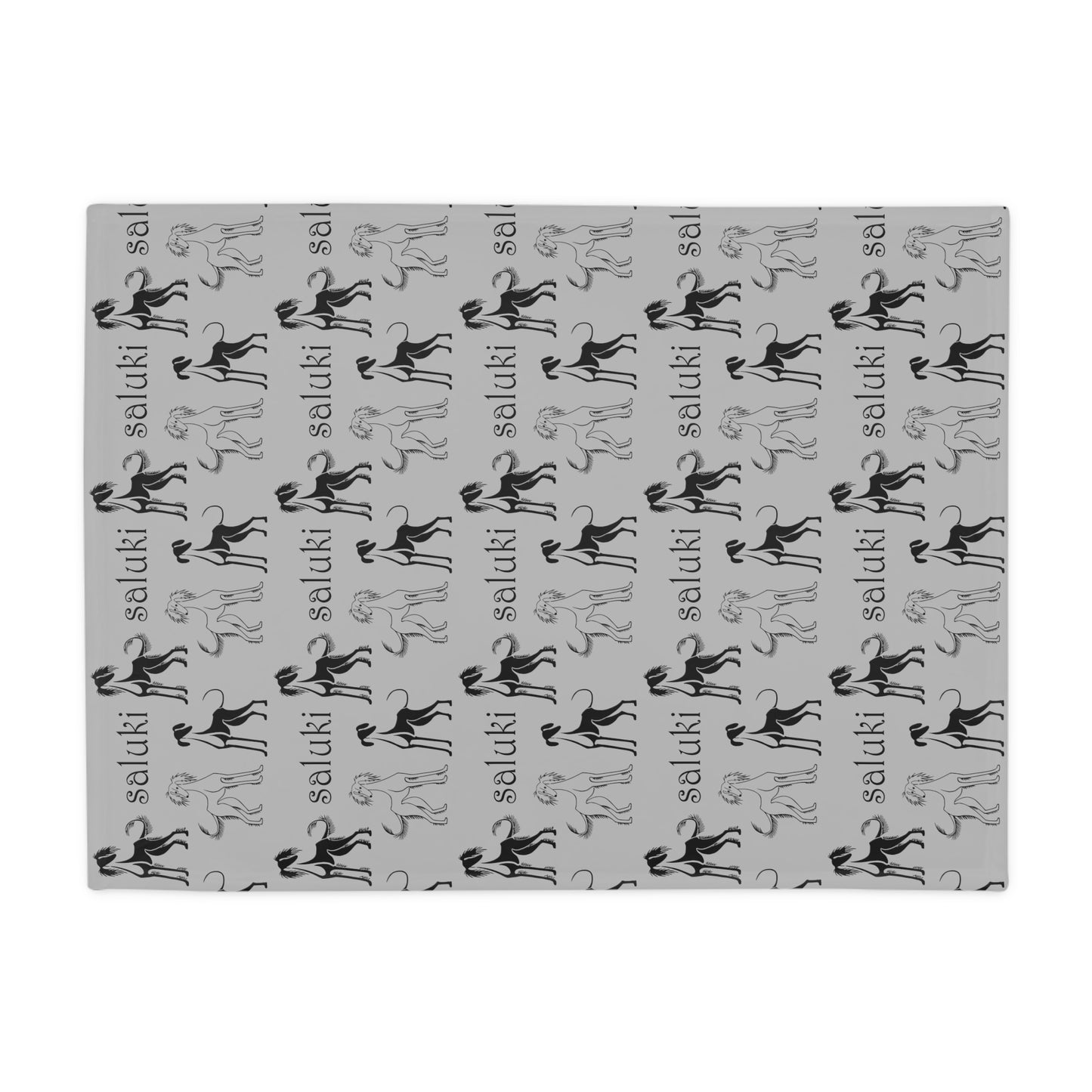 SALUKI Plush Fleece BLANKET 2 - Saluki Art Motif - Style 2 - a perfect warmer.