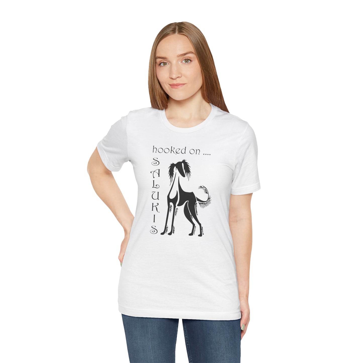Unisex Jersey Short Sleeve Tee featuring Saluki dog breed motif