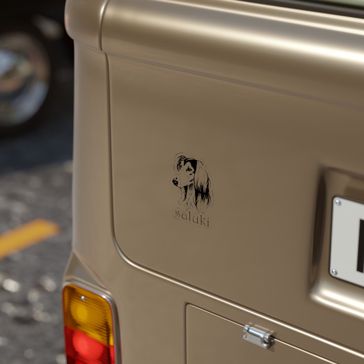 SALUKI DOG VINYL DECAL STICKER - Style 2 - Indoor / Outdoor - Wall - Laptop - Fridge- Window - Car Decal - Bumper (1 Piece).