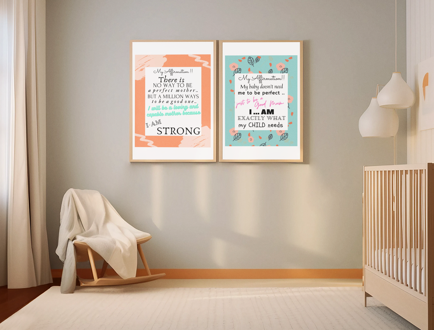 BEING A MOTHER AFFIRMATION 1 - QUIRKY UNIQUE WALL ART featuring a positive affirmation about it being OK to be a good mother and not a great mother.