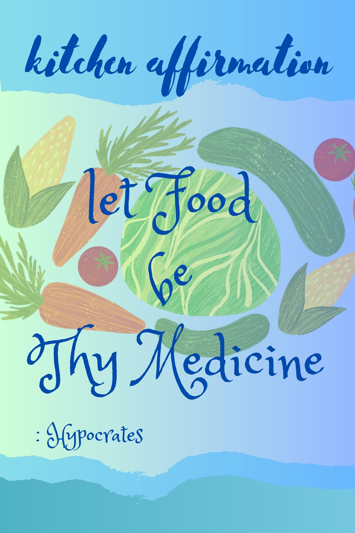 KITCHEN HEALTHY EATING AFFIRMATION 2 - QUIRKY UNIQUE WALL ART featuring some positive statements to keep you on track with healthy food choices in your everyday life.