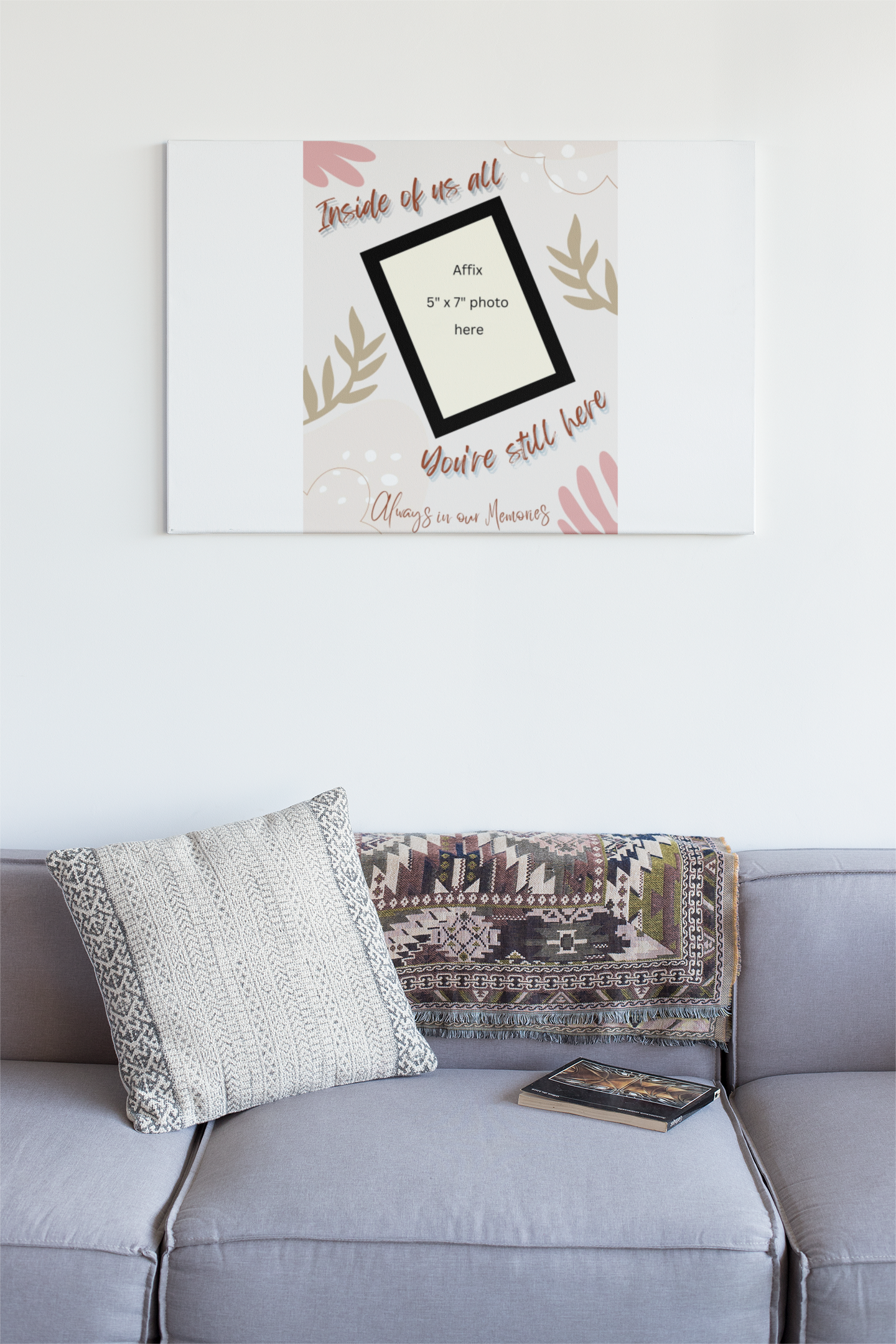 MEMORY of a LOVED ONE - QUIRKY UNIQUE WALL ART with a LEAFY theme, featuring heartfelt words of love to remember them always.