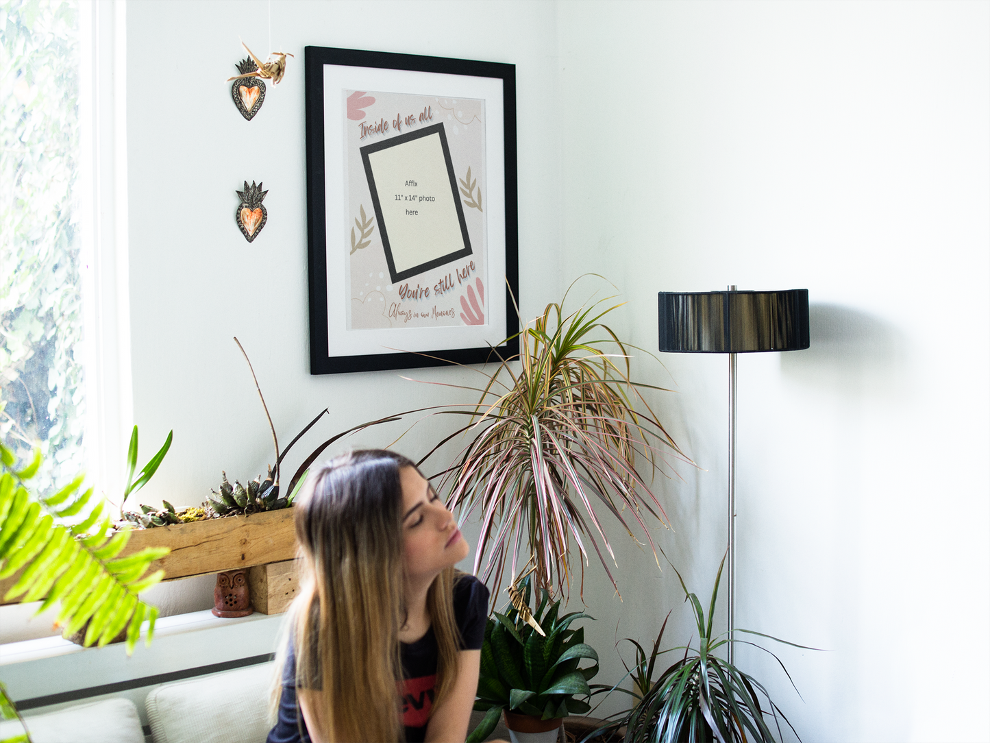 MEMORY of a LOVED ONE - QUIRKY UNIQUE WALL ART with a LEAFY theme, featuring heartfelt words of love to remember them always.