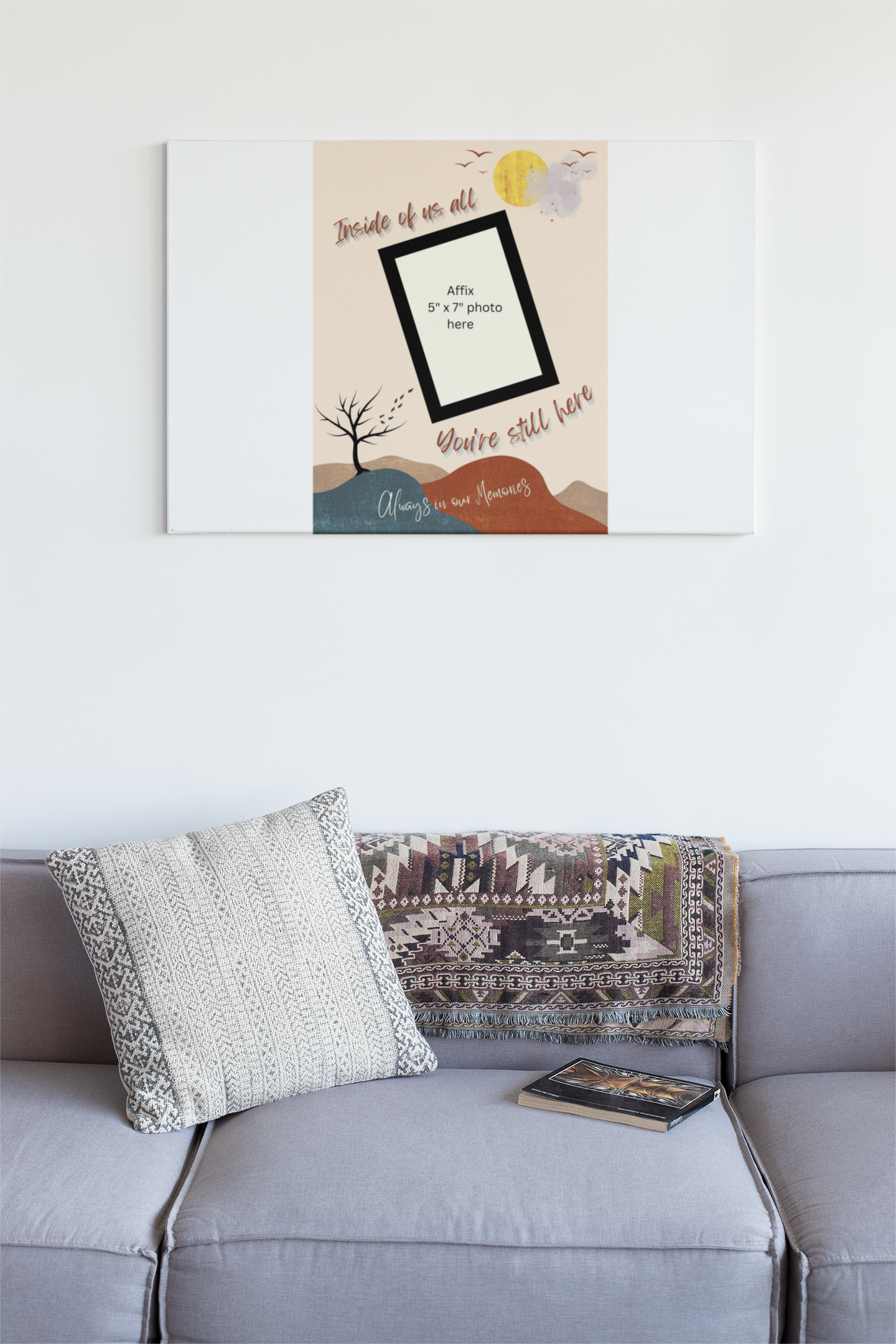 MEMORY of a LOVED ONE - QUIRKY UNIQUE WALL ART with a NATURE theme, featuring heartfelt words of love to remember them always.