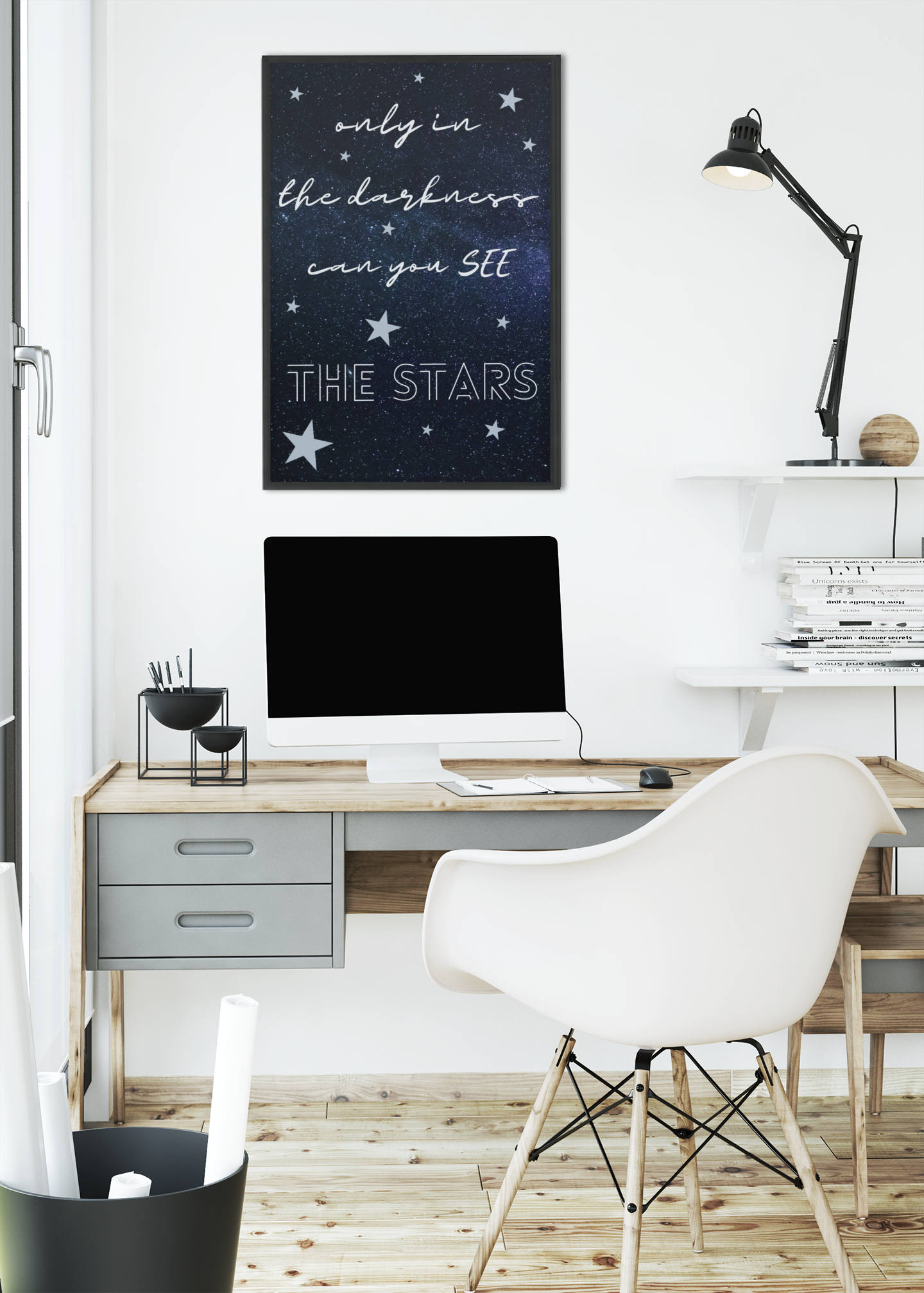 STAR AFFIRMATION 1 - QUIRKY UNIQUE WALL ART featuring Stars and a positive affirmation to remember through the ups and downs of everyday challenges.