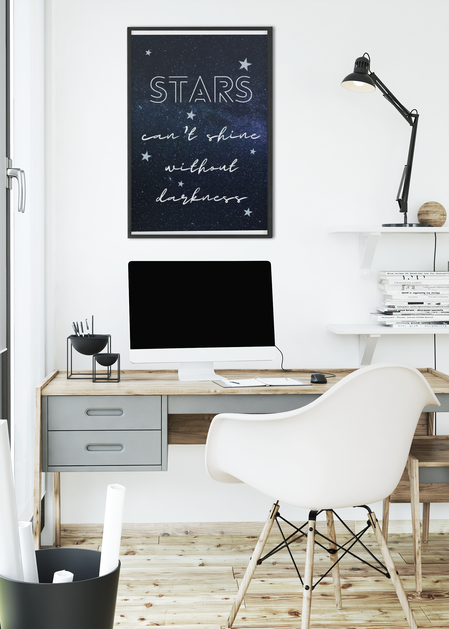 STAR AFFIRMATION 2 - QUIRKY UNIQUE WALL ART featuring Stars and a positive affirmation to remember through the ups and downs of everyday challenges.