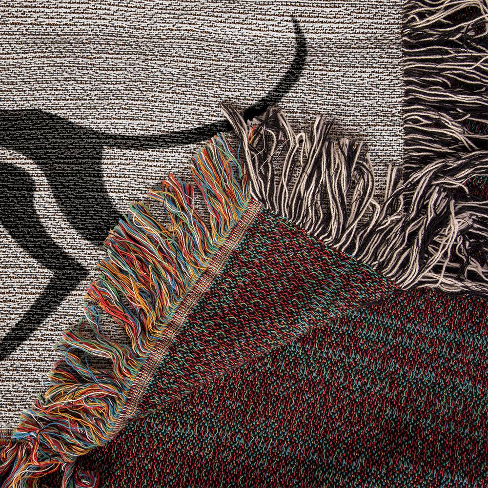 SALUKI ART MOTIF - Style 1 - Featured on this Heirloom Woven Blanket - a perfect warmer for a dedicated Saluki owner or admirer.