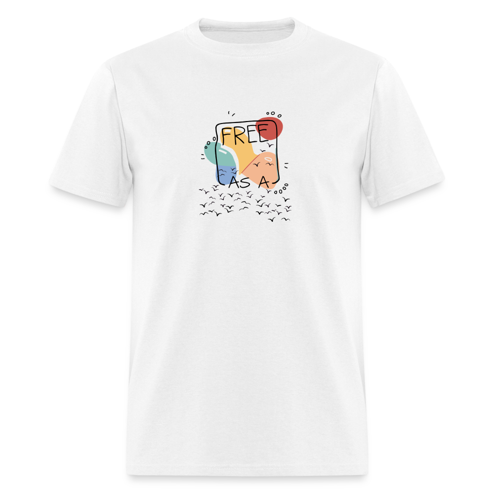 THE FREEDOM TEE - A Unisex Classic T-Shirt that identifies with a feeling of being free. - white