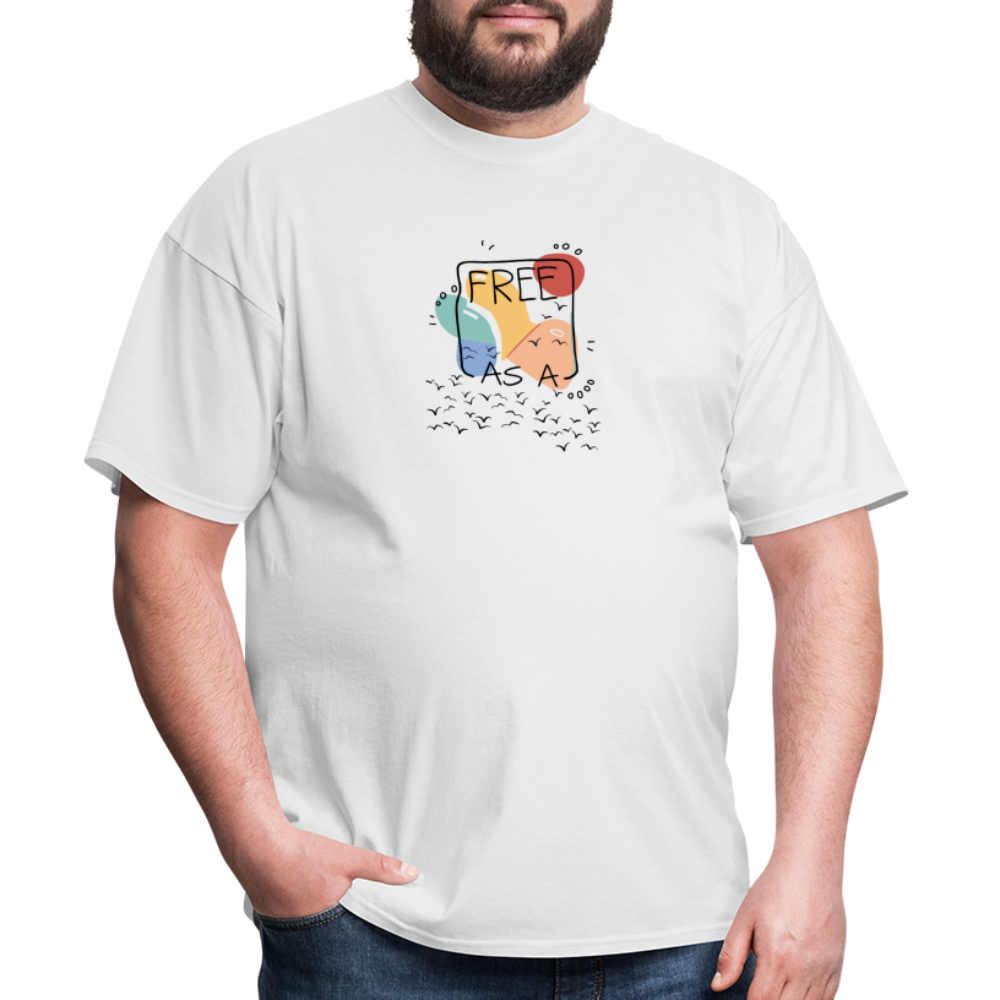 THE FREEDOM TEE - A Unisex Classic T-Shirt that identifies with a feeling of being free. - white