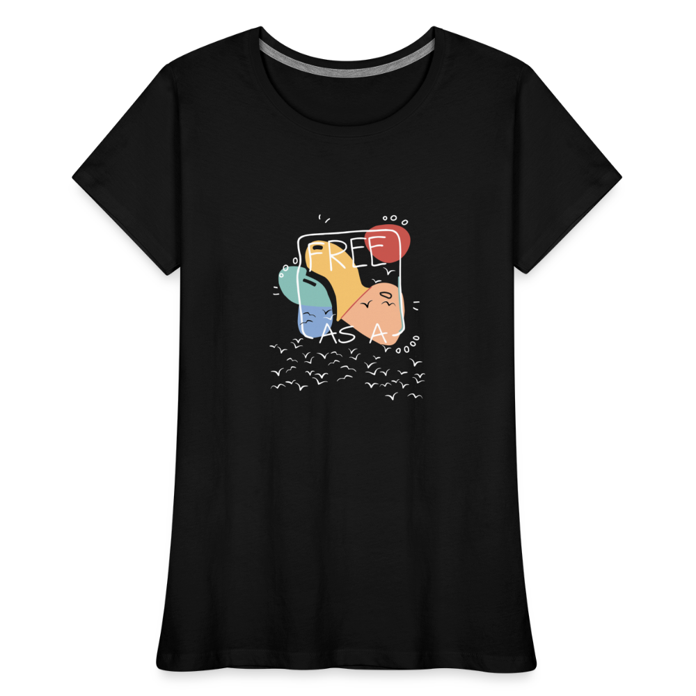 THE FREEDOM TEE - Women’s Premium Organic T-Shirt that identifies with a feeling of being free. - black