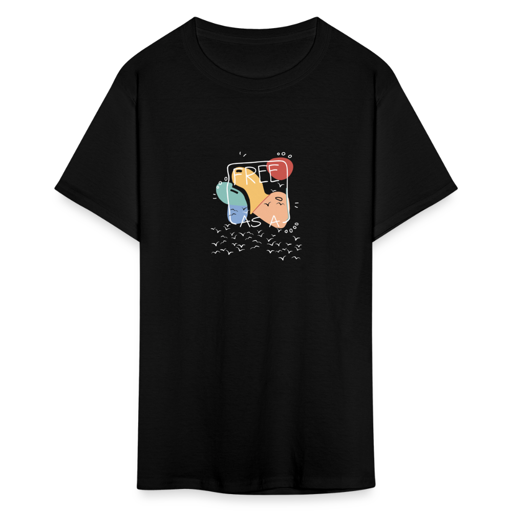THE FREEDOM TEE - A Unisex Classic T-Shirt that identifies with a feeling of being free. - black