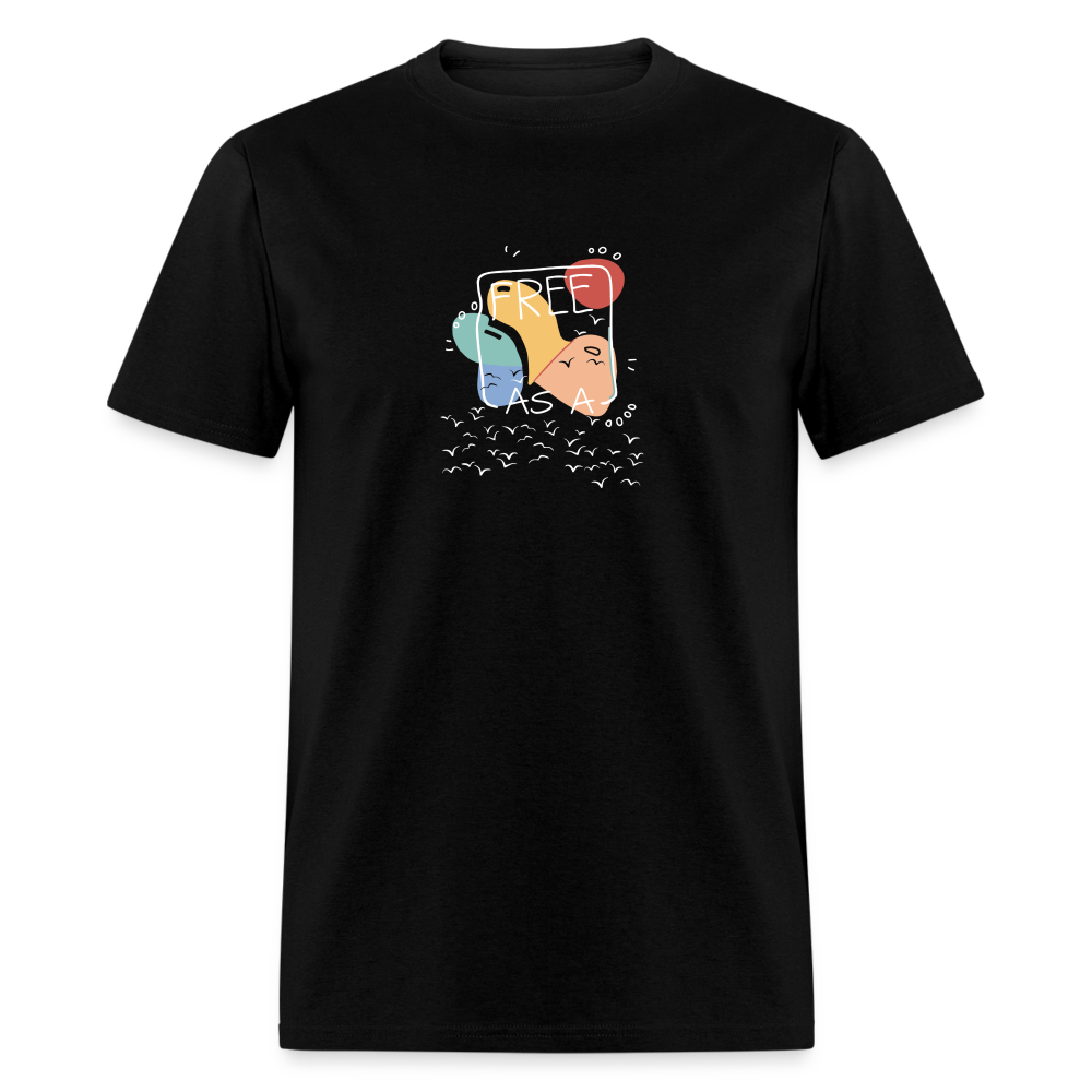 THE FREEDOM TEE - A Unisex Classic T-Shirt that identifies with a feeling of being free. - black