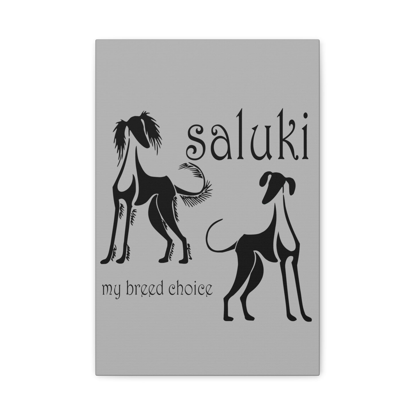 SALUKI ART IN A BOLD ART STYLE on a Matte Canvas, Stretched, 1.25"