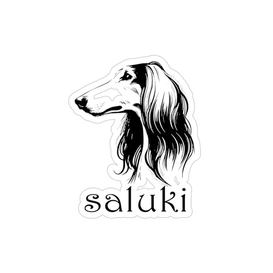 SALUKI DOG VINYL DECAL STICKER - Style 1 - Indoor / Outdoor - Wall - Laptop - Fridge- Window - Car Decal - Bumper (1 Piece).