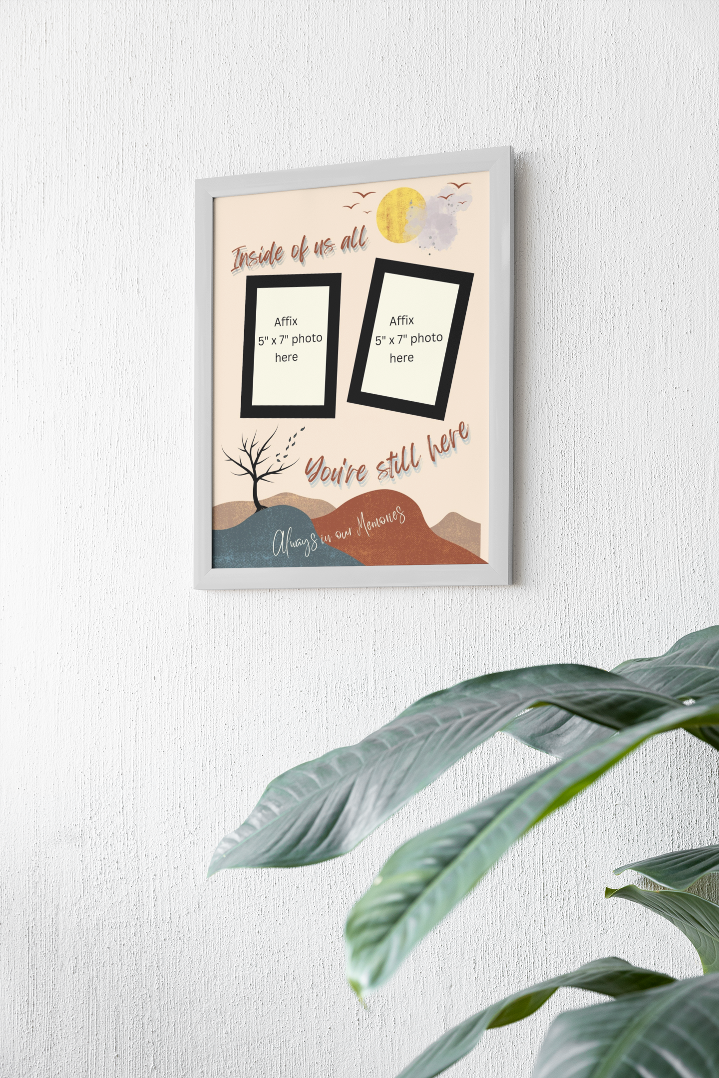 MEMORY of a LOVED ONE - QUIRKY UNIQUE WALL ART with a NATURE theme, featuring heartfelt words of love to remember them always.
