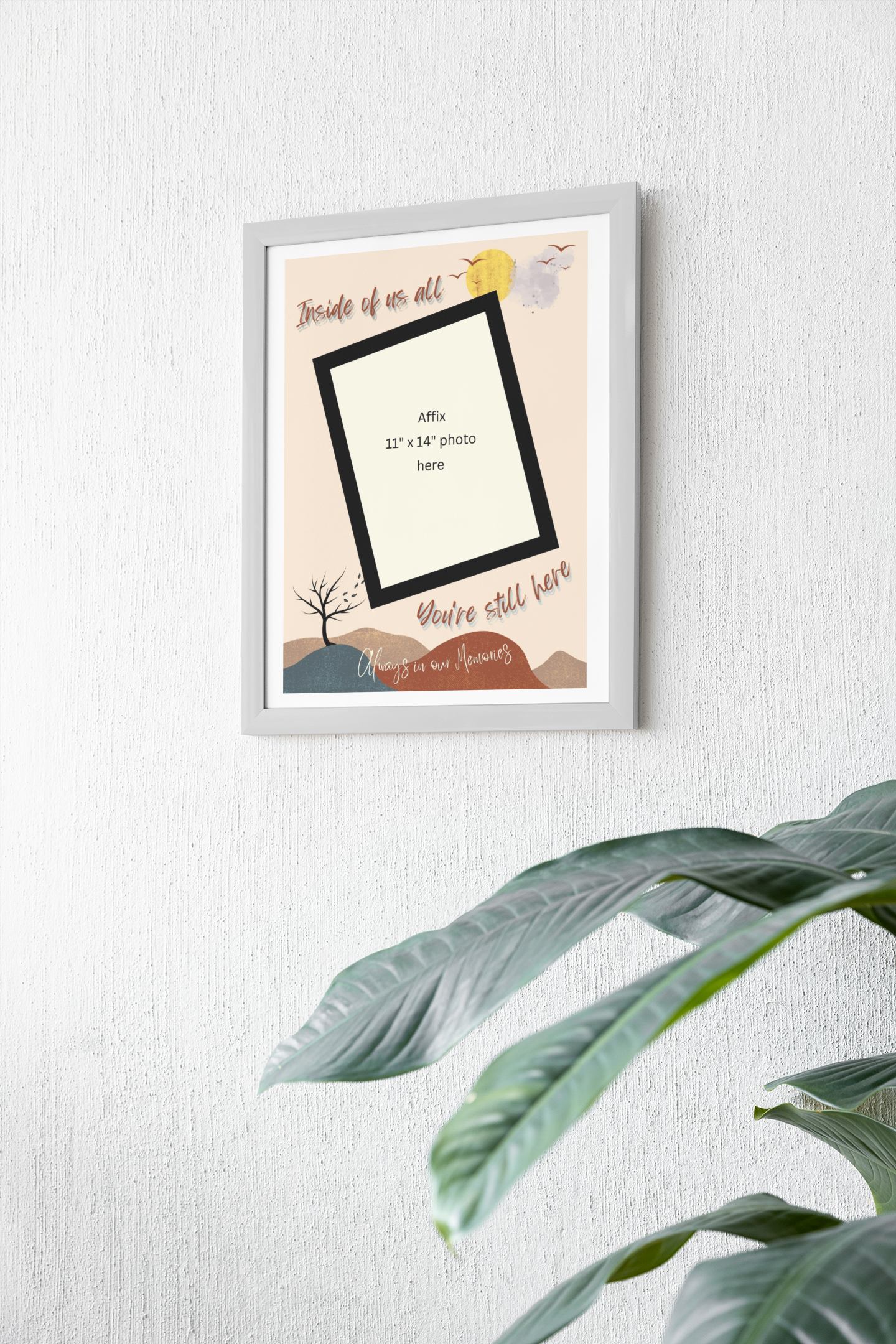 MEMORY of a LOVED ONE - QUIRKY UNIQUE WALL ART with a NATURE theme, featuring heartfelt words of love to remember them always.