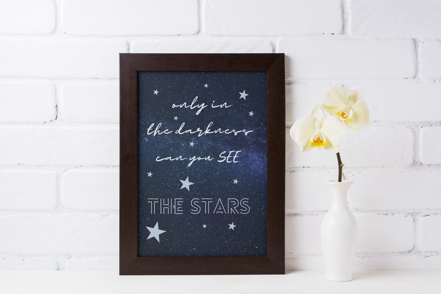 STAR AFFIRMATION 1 - QUIRKY UNIQUE WALL ART featuring Stars and a positive affirmation to remember through the ups and downs of everyday challenges.