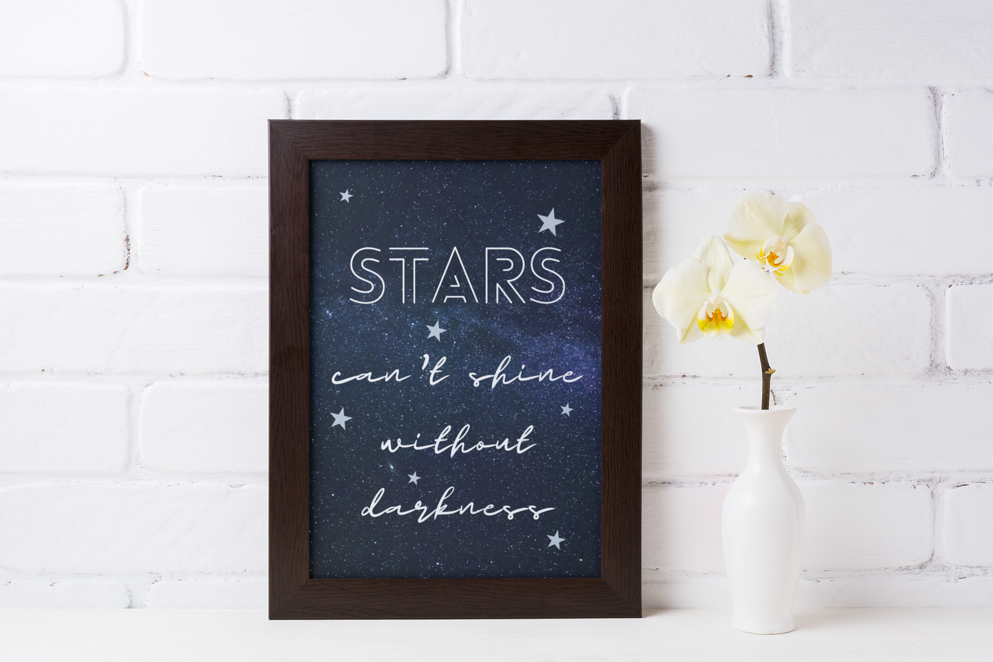 STAR AFFIRMATION 2 - QUIRKY UNIQUE WALL ART featuring Stars and a positive affirmation to remember through the ups and downs of everyday challenges.