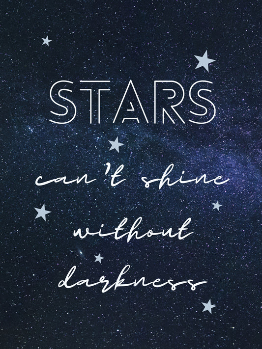 STAR AFFIRMATION 2 - QUIRKY UNIQUE WALL ART featuring Stars and a positive affirmation to remember through the ups and downs of everyday challenges.
