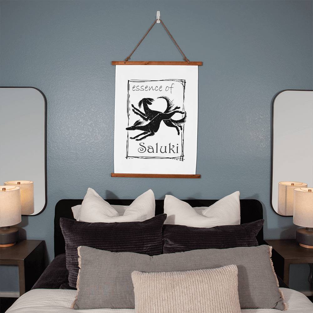 SALUKIS at PLAY - A large tapestry capturing the Essence of a Saluki - IN A DISTRESSED ART STYLE
