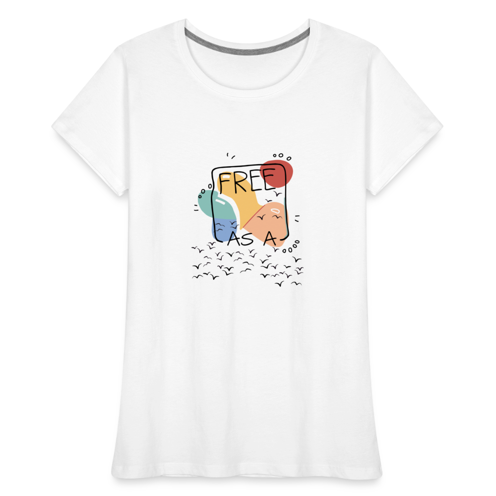 THE FREEDOM TEE - A Women’s Premium Organic T-Shirt that identifies with a feeling of being free. - white